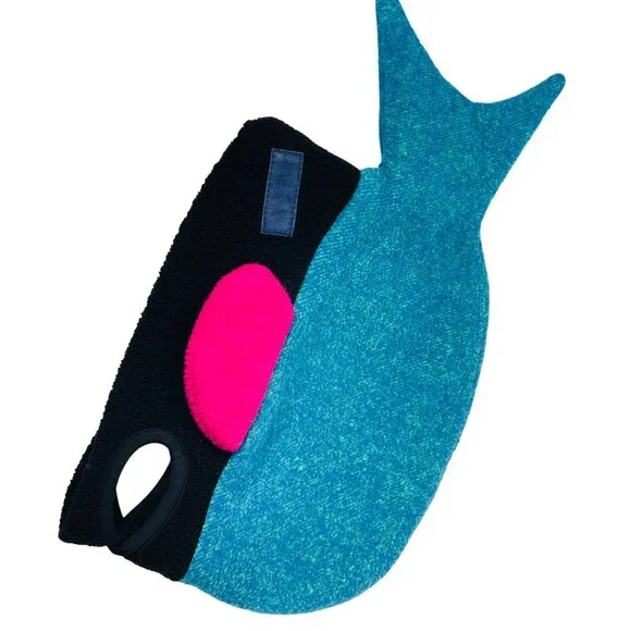 Bula Whimsical Whale Fish Mask Hat For Kids & Adults In Teal Pink Vintage - Picture 9 of 12